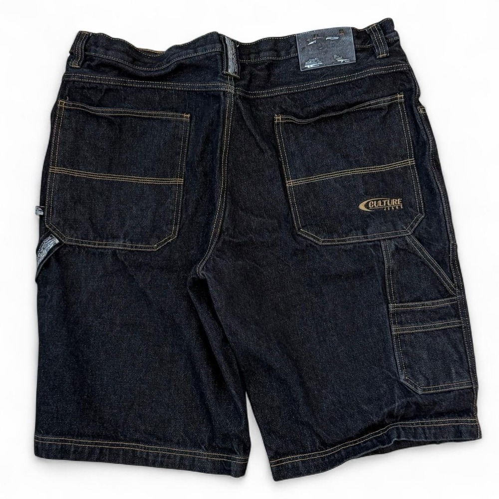 Vintage Culture Jeans Baggy Black Denim Shorts Men's 40 Skater Grunge Denim Y2K
